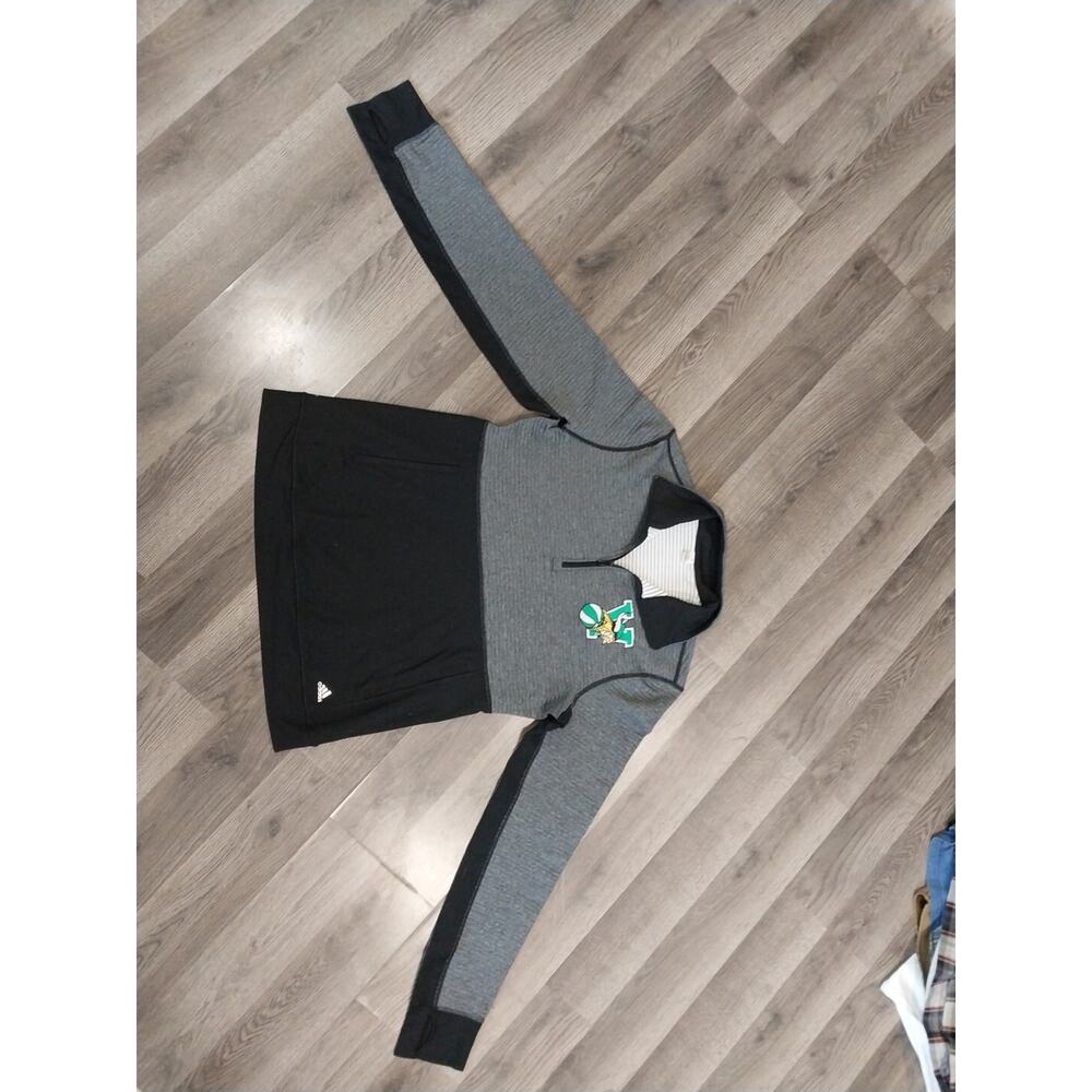 Valparaiso Viking Volleyball Adidas Zip Pullover Long Sleeve Black & Grey...